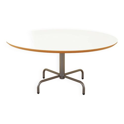 Table Ronde Design Danois Annes 1990 Production  Danemark Blanc