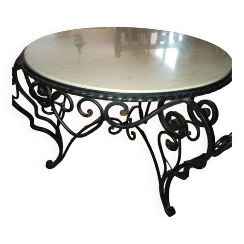Table Basse En Fer Forg Beige