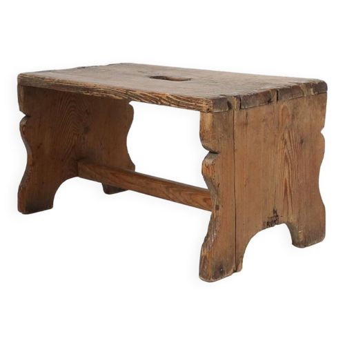 Tabouret Rustique Franais En Bois Avec Une Belle Patine Ca 1900 Marron