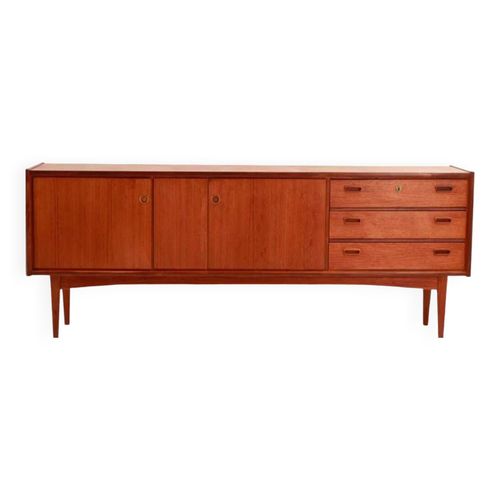 Enfilade Scandinave Vintage En Teck Bois