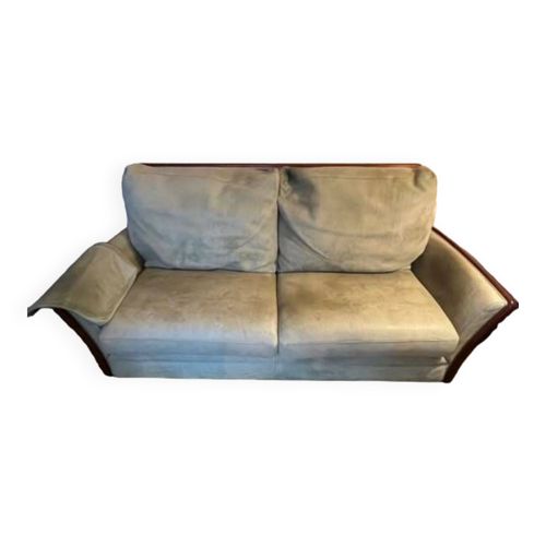 Canap Convertible Vintage Cuir Olive Burov Vert