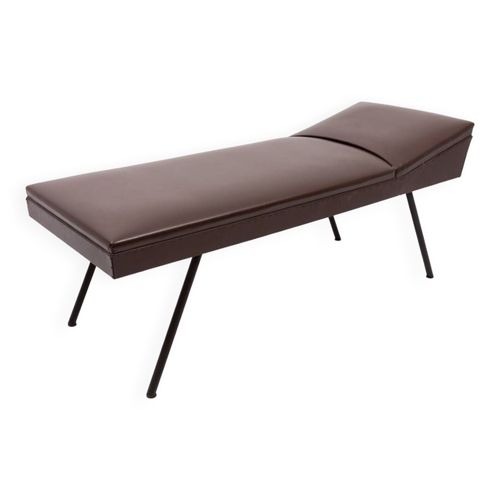 Lit De Repos Architectural Italien Moderne Du Milieu Du Sicle Annes 1960 Marron