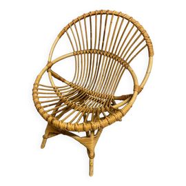Fauteuil Coquille Enfant En Rotin Amp Bambou Bois
