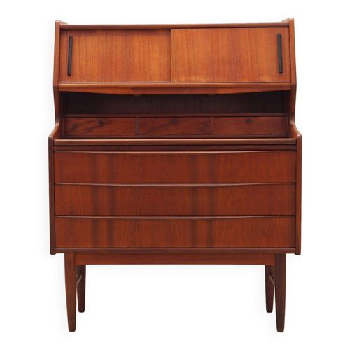 Secrtaire En Teck Design Danois Annes 1970 Production  Danemark Orange