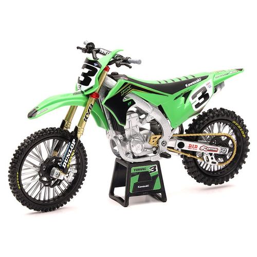 Moto Miniature Kawasaki 450 Kxf Eli Tomac 1/6 Ème Newray