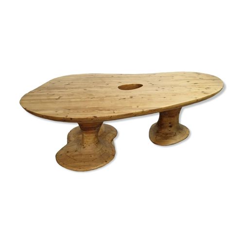 Table Manger Unique En Pin Massif Fabrique La Main Par Frederik Weerkamp Nl 1990 Bois