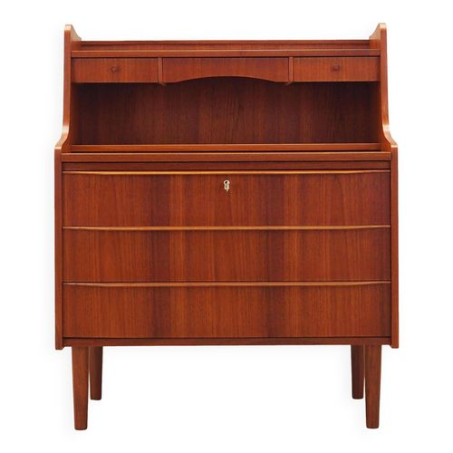 Secrtaire En Teck Design Danois Annes 1970 Production  Danemark Orange