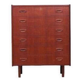 Commode En Teck Design Danois Annes 1970 Fabrique Au Danemark Orange