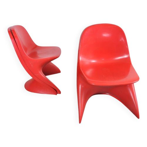 Ensemble De 3 Chaises Casalino Junior Rouge