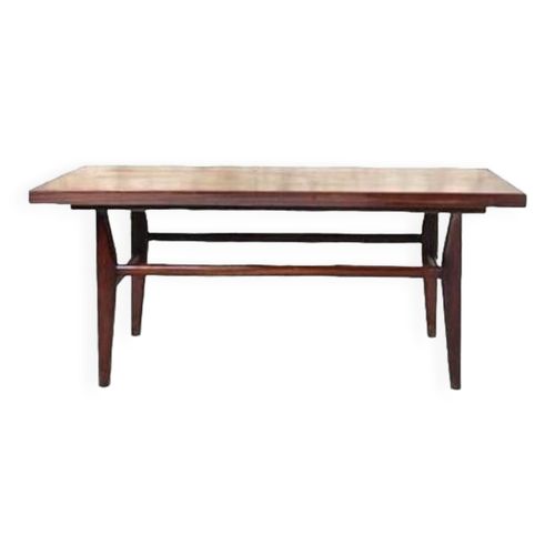 Table Basse Scandinave Vintage En Teck Marron