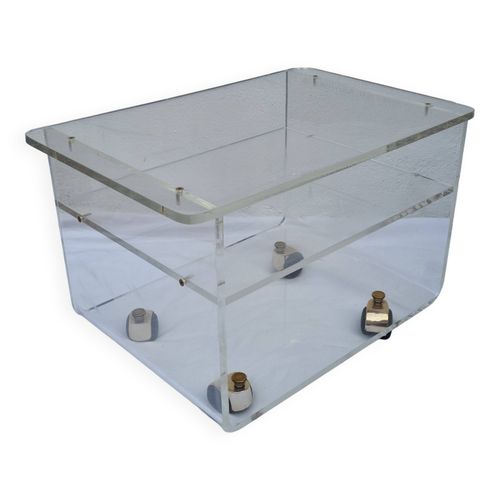 Table Basse En Plexiglas Design David Lange Annes 70 Transparent