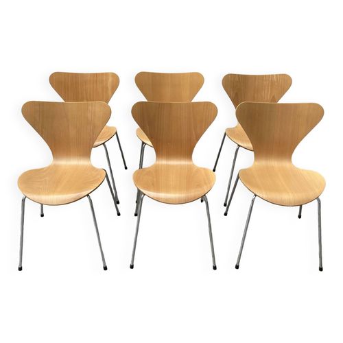 6 Chaises Srie 7 De Arne Jacobsen Pour Fritz Hansen Bois