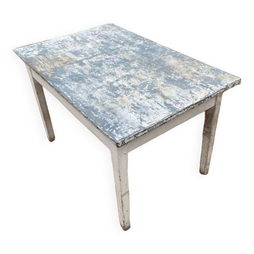 Table Ancienne Plateau Zingue Multicolore