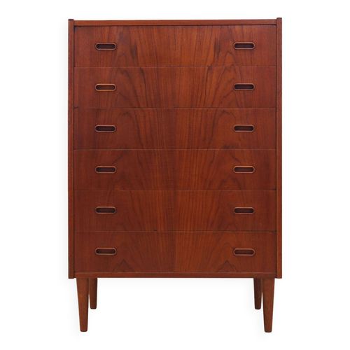 Commode En Teck Design Danois Annes 1970 Production  Danemark Orange