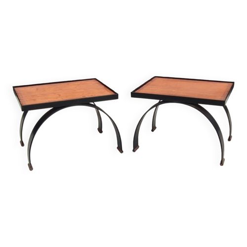 Paire De Petites Tables Design Noir