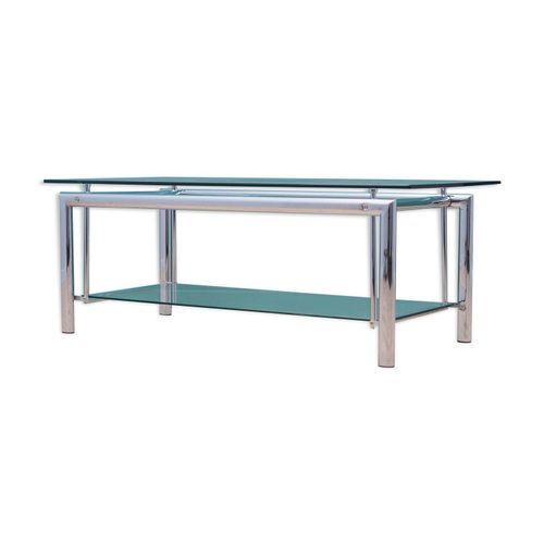 Table Basse En Verre Design Danois Annes 1970 Production  Danemark Argent
