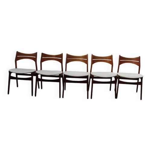 Lot De 5 Chaises Daposeric Buch En Teck 1960 Bois