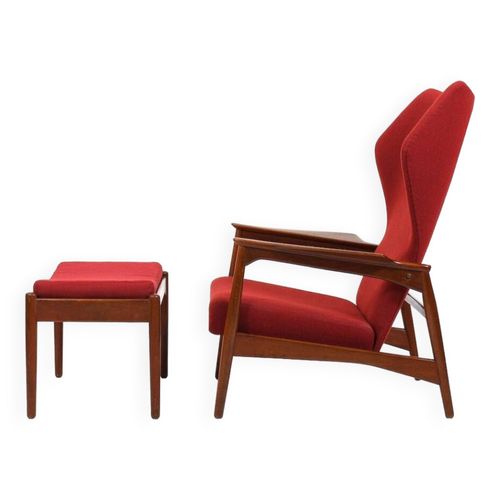 Fauteuil Inclinable Cloud Master En Teck Ib Kofodlarsen 1950 Bois