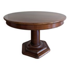 Table Ronde  Pied Central Extensible Bois