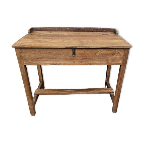 Ancien Bureau  Pupitre En Teck Birman Bois