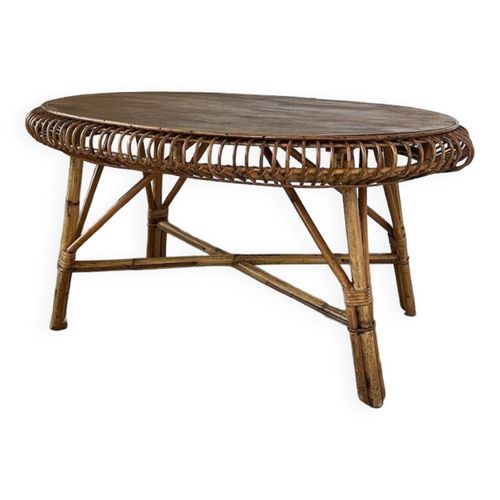 Table Basse En Rotin Dlg Jeanine Abraham Beige