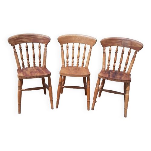 3 Chaises Amricaines Bois Bois