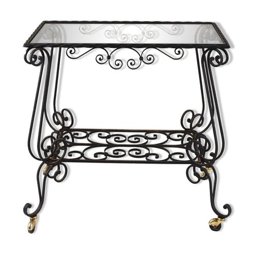 Table Daposappoint En Fer Forg Noir