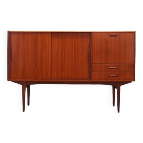 Buffet Haut En Teck Design Danois Annes 1960 Production  Danemark Orange