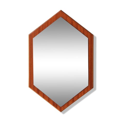 Miroir losange teck  scandinave transparent