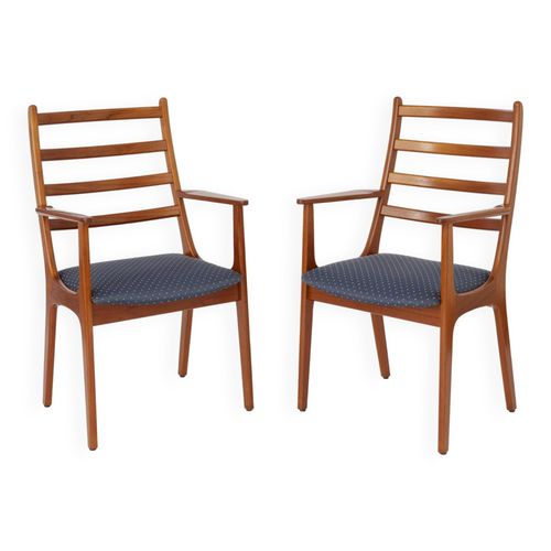 2 Chaises  Repas En Teck Annes 1960 Par Ks Mobler Danemark Marron