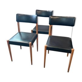 Suite De 3 Chaises Baumann Estampilles Bois