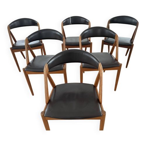 Kai Kristiansen Srie De 6 Chaises En Teck Marron