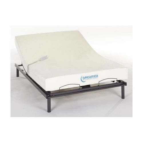 Lit Électrique Relaxation Matelas Mémoire Forme Jimbaran Ii De Dreamea - Moteur Okin - 140x200 Cm