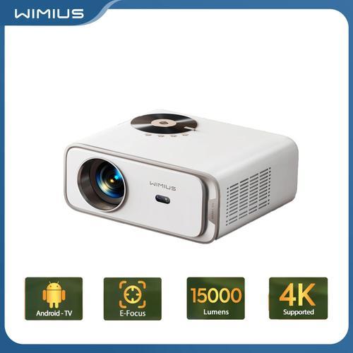 Videoprojecteur wimius p63 Projecteur Portable pour Home Cinéma, 1080P, 23000Lumens, Android 9.0, Cortors, WiFi 6 et 4P, Keystone.