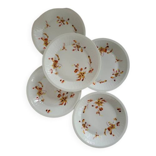Haviland Limoges 5 Assiettes Creuses En Porcelaine Blanc