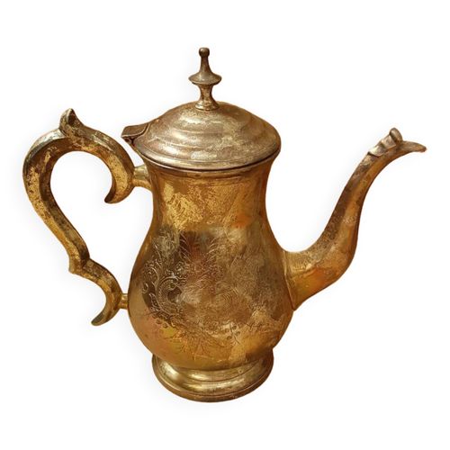 Ancienne Thire Anglaise Epns Mtal Argent Grav Vintage Argent