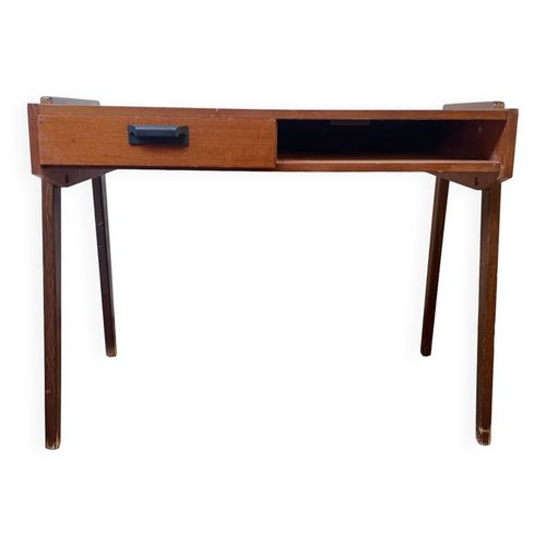 Bureau Vintage En Teck Look Scandinave 1960 Bois