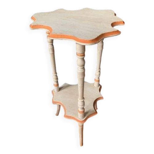 Sellette 1900 En Bois Dcoup Peint En Blanc Blanc