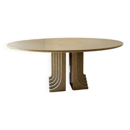 Table Salle  Manger En Travertin  Granit Design 60aposs Gris