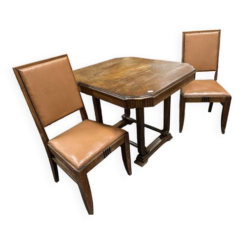 Table Et 2 Chaises Bois