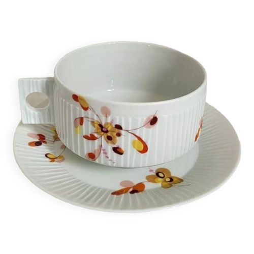 Haviland Limoges Grande Tasse En Porcelaine Modle Vintage 1970 Blanc