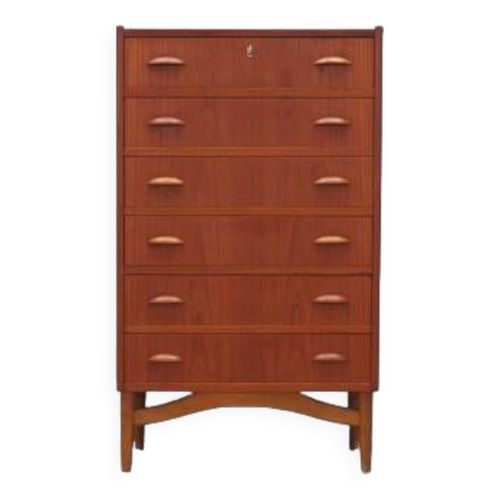 Commode En Teck Design Danois Annes 1970 Production  Danemark Orange