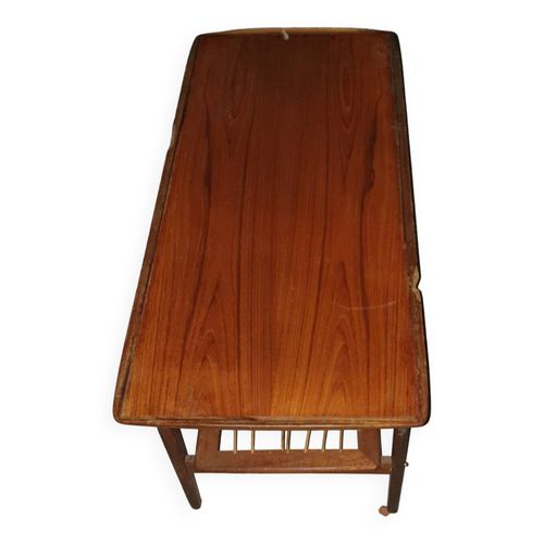 Table Basse Scandinave Teck 1960 Arnehovmand Olsen Pour Mogens Kold Bois