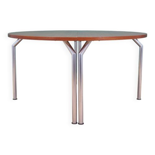 Table Demironde En Teck Design Danois Annes 1970 Fabricant  Bent Krogh Orange