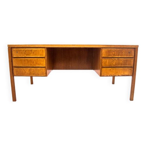 Bureau En Teck Omann Jun Modle 77 Danemark Annes 1960 Aprs Restauration Bois