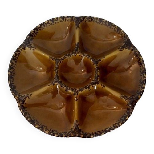 Assiette  Hutres En Faence Gien Vert