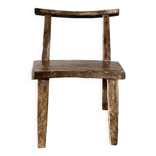 Grande Chaise Ou Fauteuil En Teck Ancien H84 L60 Bois