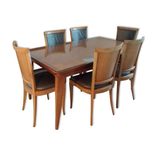 Ensemble Salle  Manger  Buffet Table Et 6 Chaises Bois