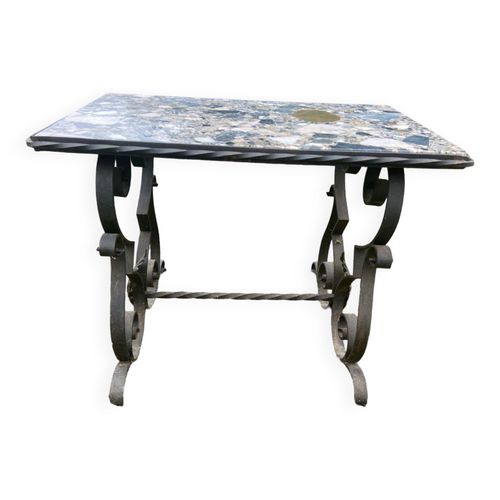 Table Basse En Fer Forg Noir