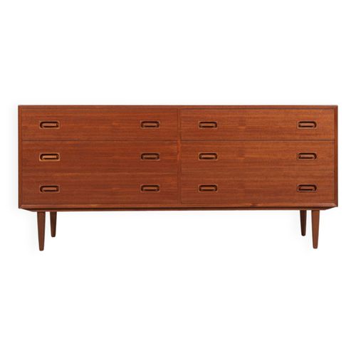 Buffet Vintage Danois Avec 6 Tiroirs En Teck Par Dyrlund 1960 Bois